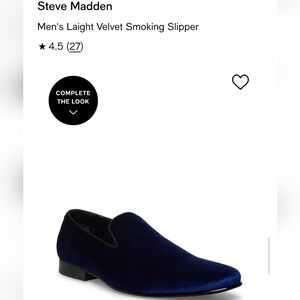 MADDEN blue velvet smoking loafers with Ortholite insoles